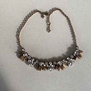 NWOT J Crew Crystal Bouquet Statement Necklace
